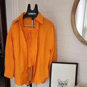 Orange Shirt and Short Set, Large